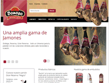 Tablet Screenshot of embutidos-donoso.com